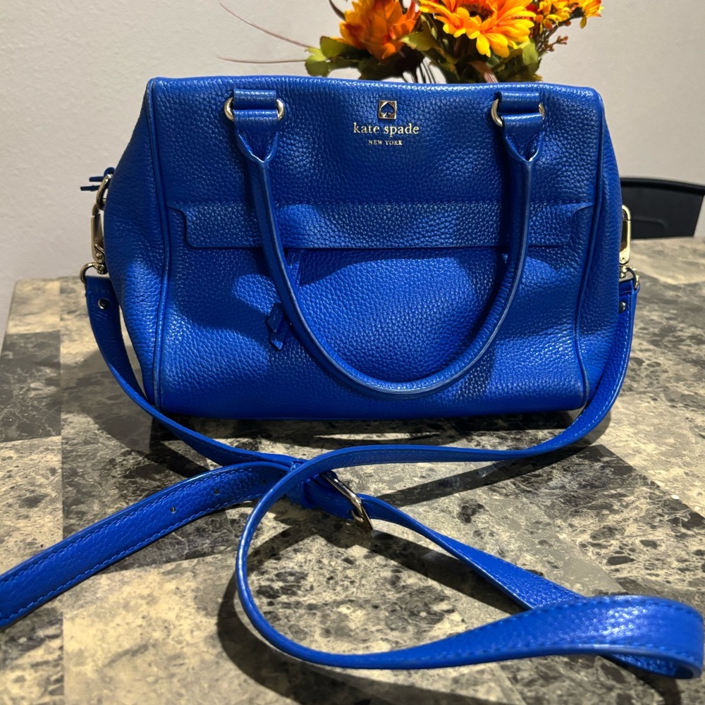 Kate Spade Grand Park Vibrant Blue Leather Bag